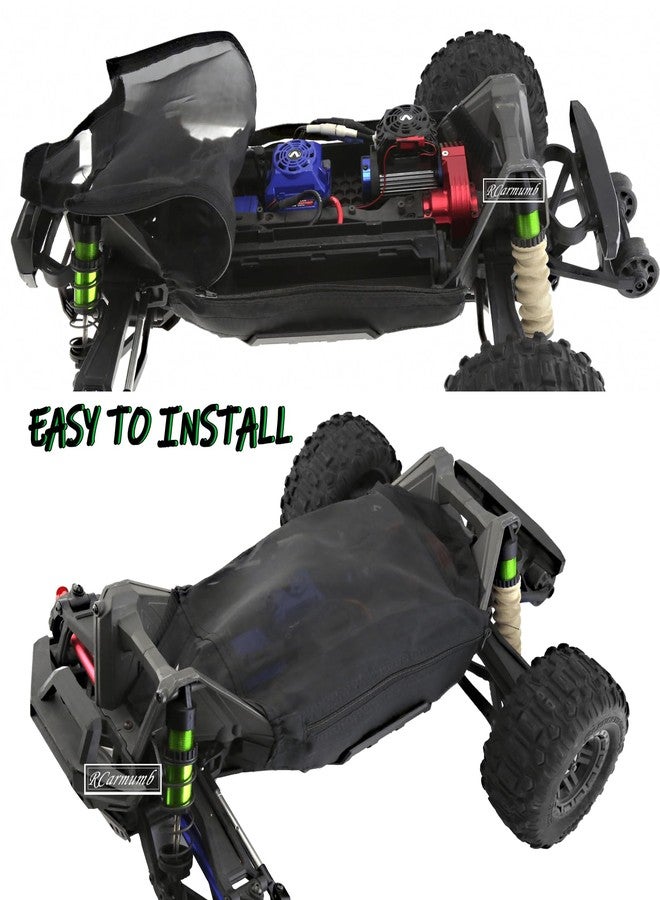 RCarmumb Chassis Guard - Dirt & Dust Resistant Cover for 1/10 V2 Maxx, Rocks & Mud Protection, Mesh & Waterproof Design, Black - Image 3